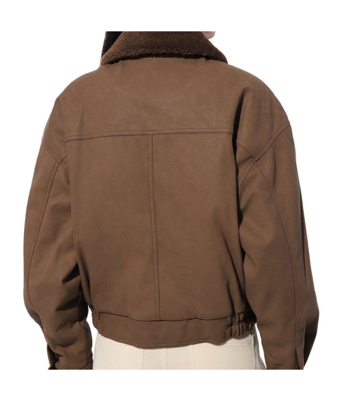 LOW CLASSIC Коричневая кожаная куртка, фото 6
