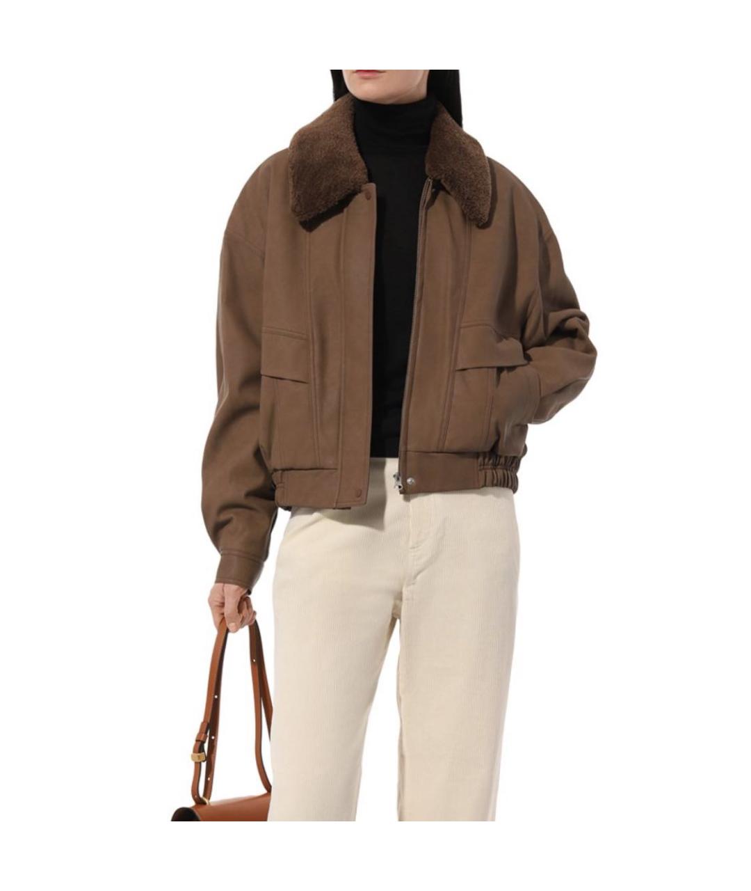 LOW CLASSIC Коричневая кожаная куртка, фото 7