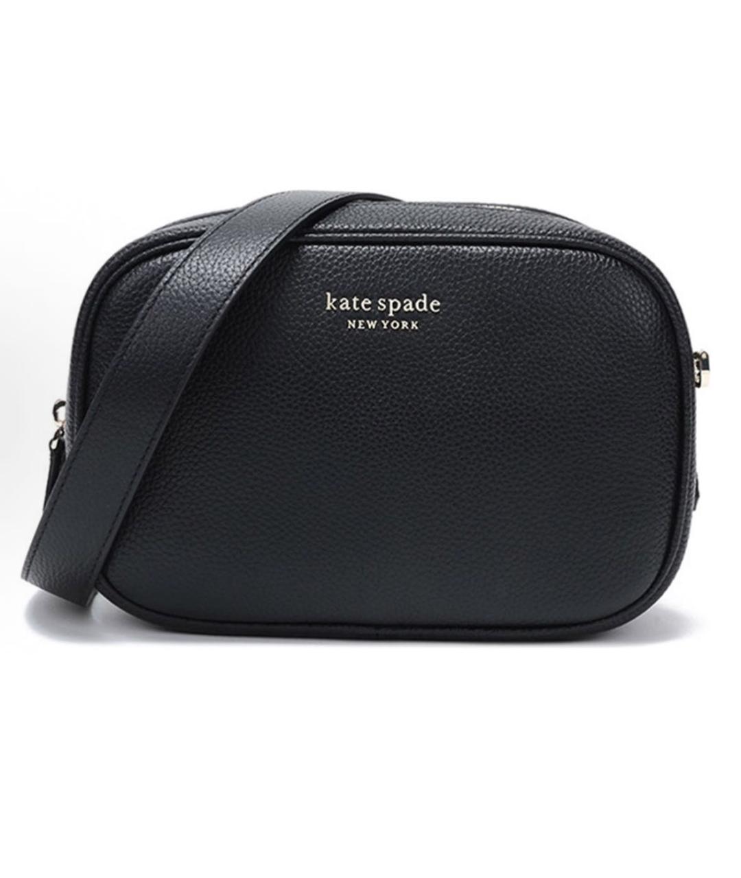 KATE SPADE Черная кожаная сумка через плечо, фото 1