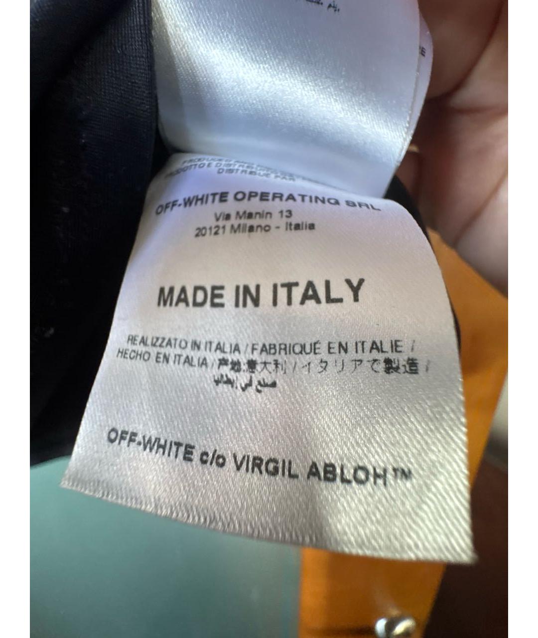 OFF-WHITE Черная полиамидовая футболка, фото 4