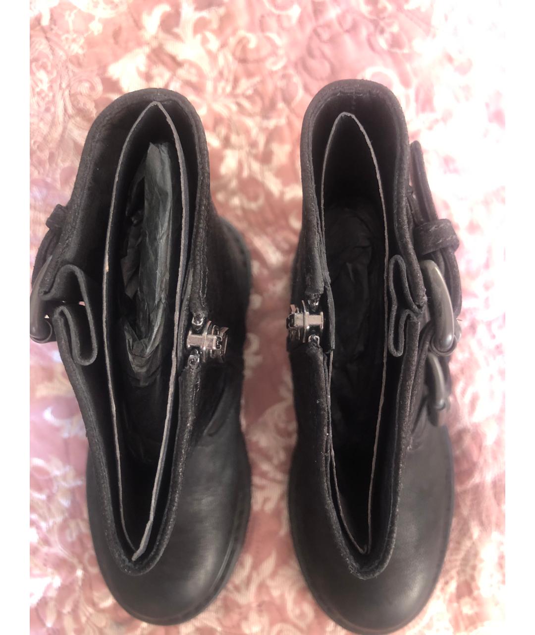 PRADA Черные кожаные сапоги, фото 3