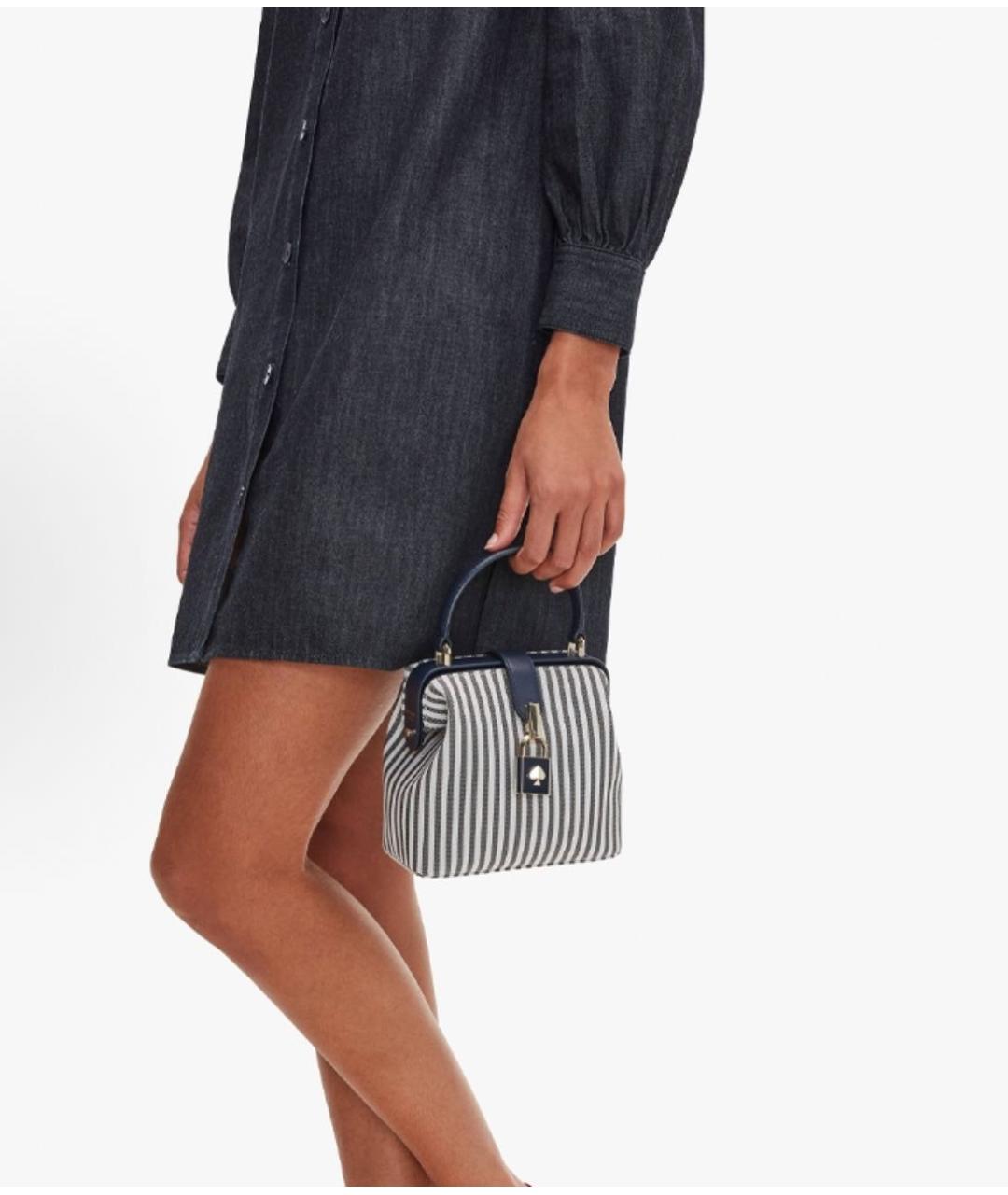 KATE SPADE Темно-синяя сумка с короткими ручками, фото 5