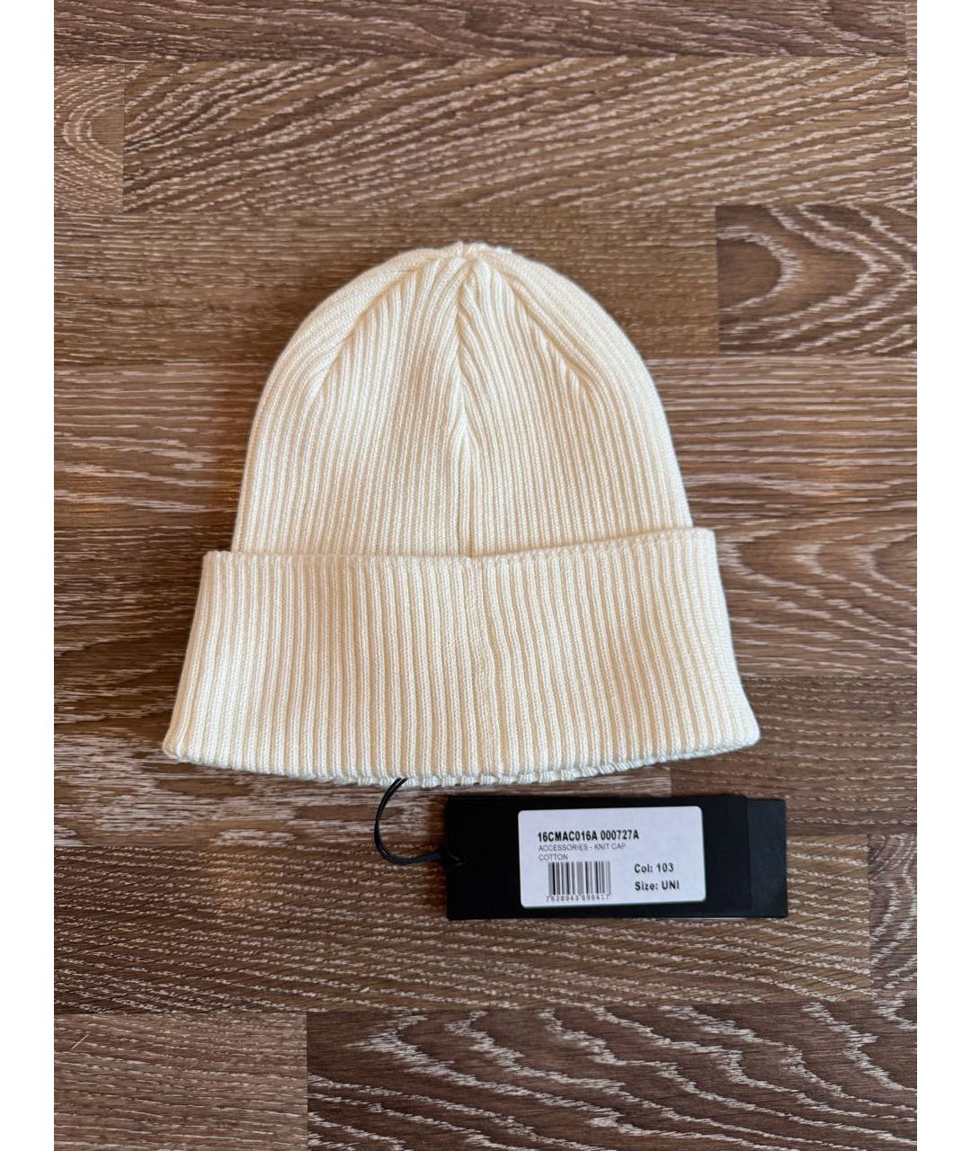 CP COMPANY Белая хлопковая шапка, фото 3