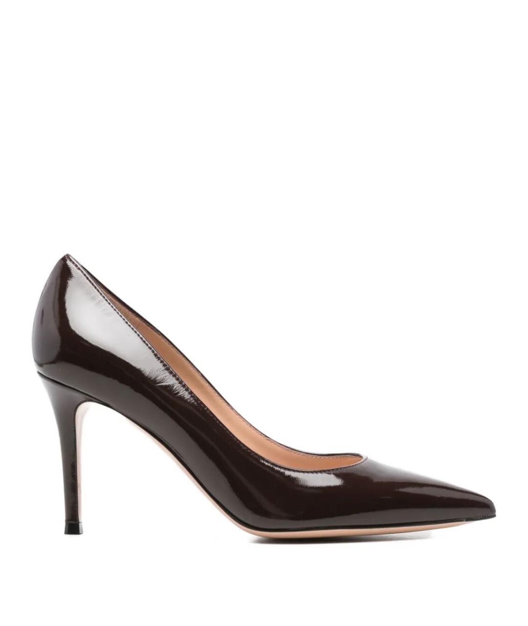 GIANVITO ROSSI Коричневые туфли из лакированной кожи, фото 1