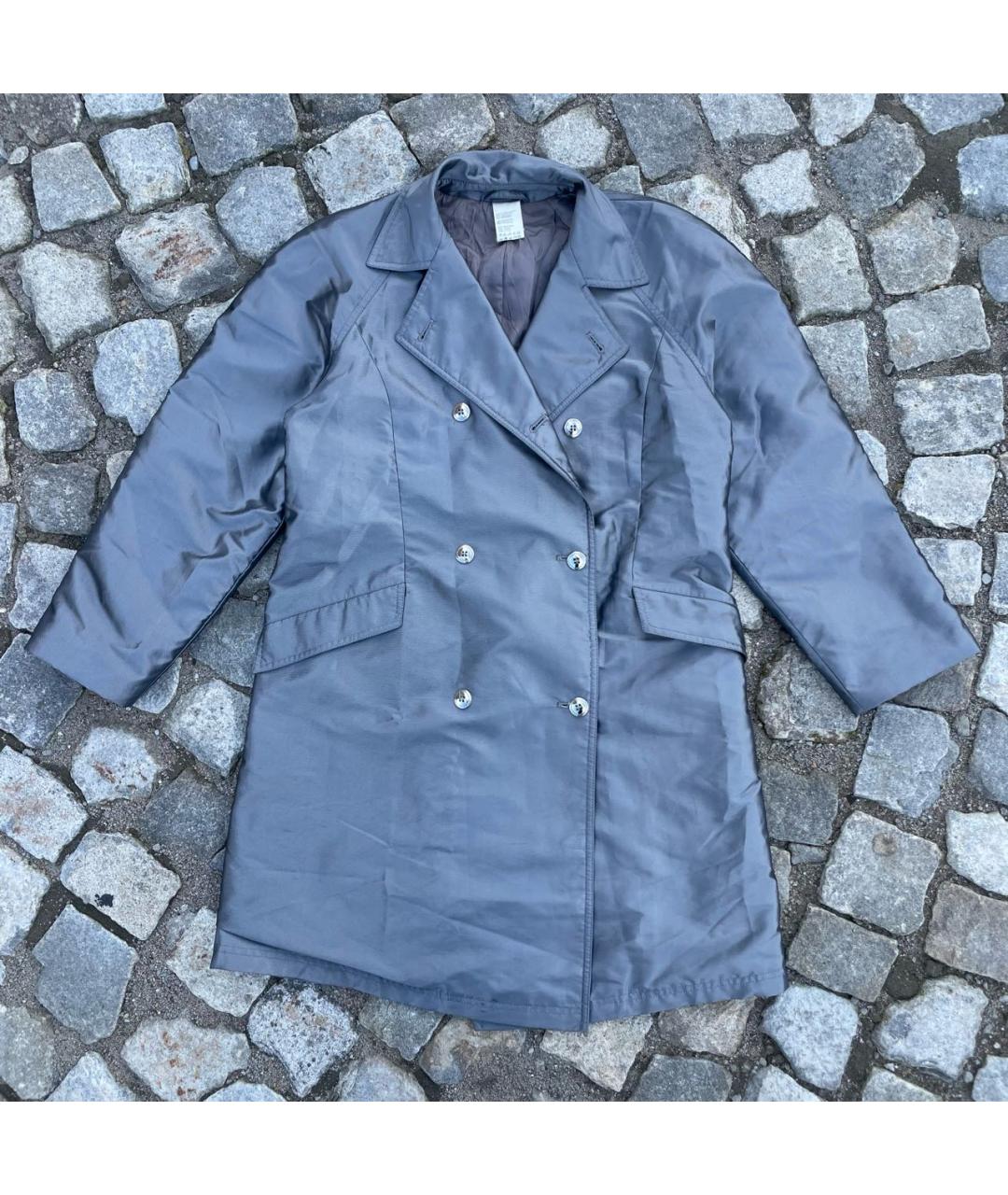 VERSACE Серебрянный полиамидовый тренч/плащ, фото 2