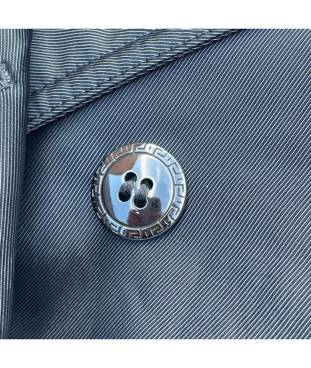 VERSACE Серебрянный полиамидовый тренч/плащ, фото 4