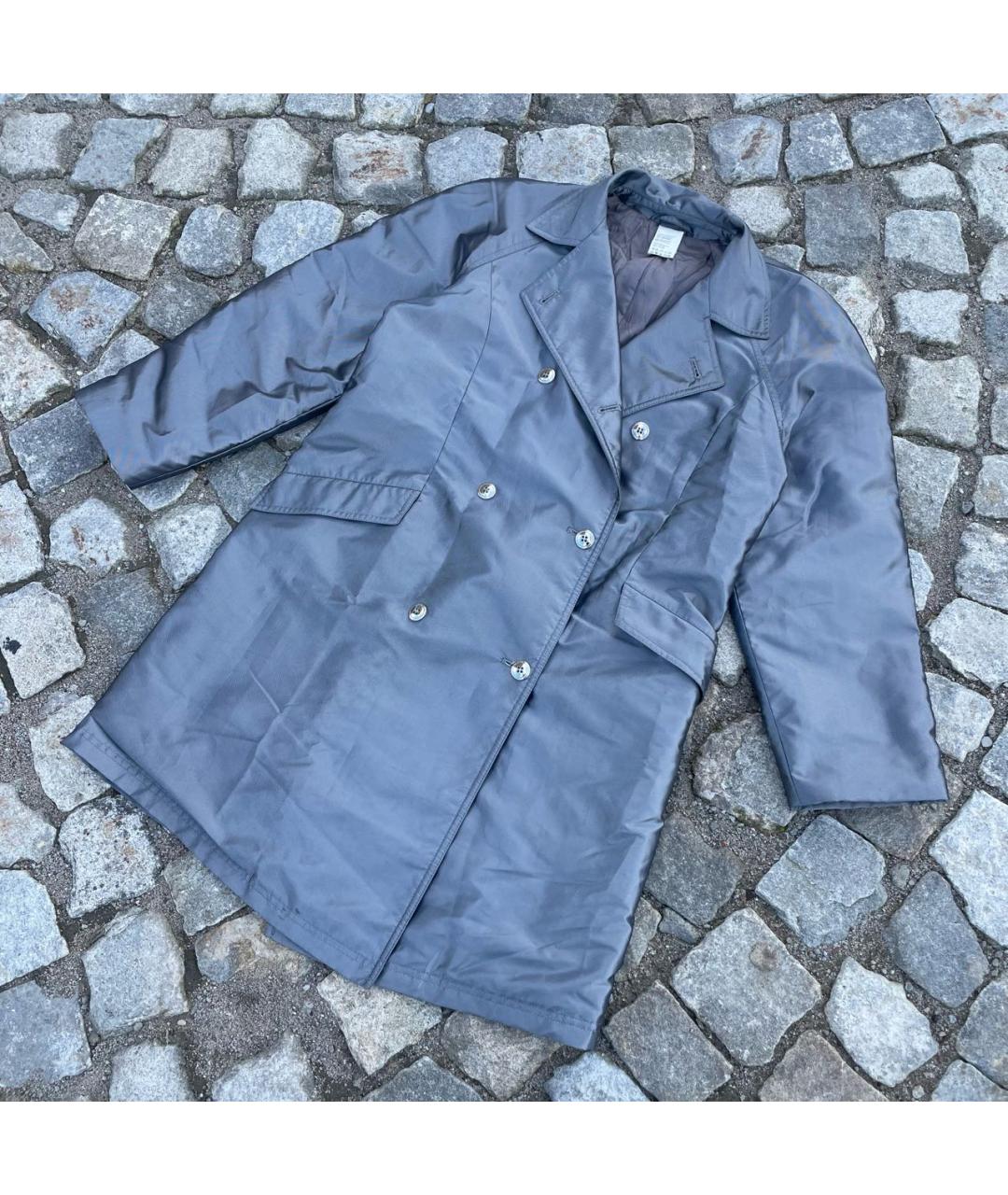 VERSACE Серебрянный полиамидовый тренч/плащ, фото 3