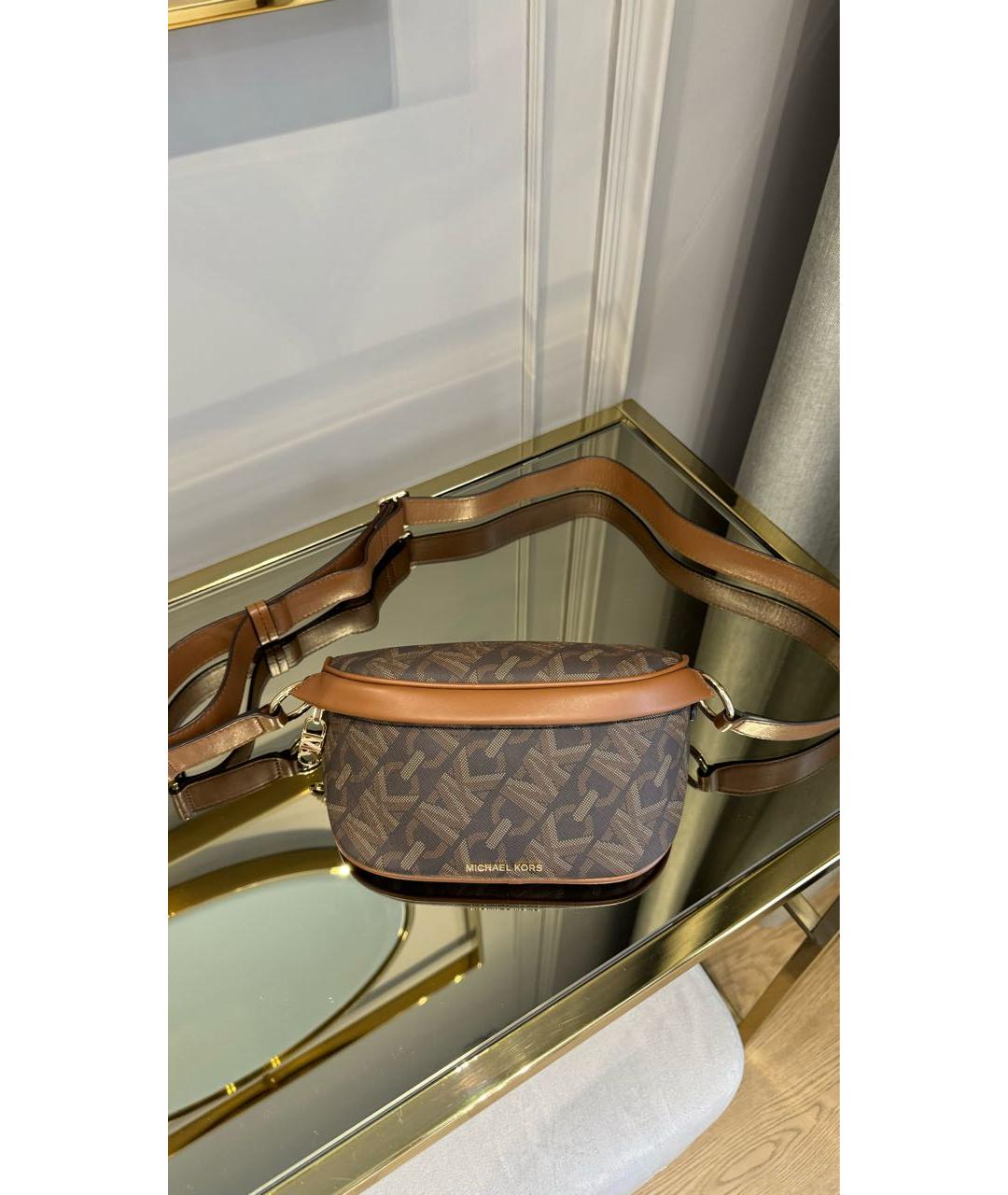 MICHAEL KORS Коричневая поясная сумка, фото 2
