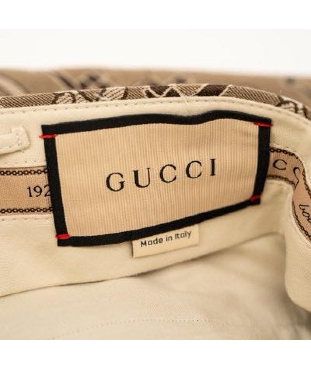 GUCCI Коричневые классические брюки, фото 7