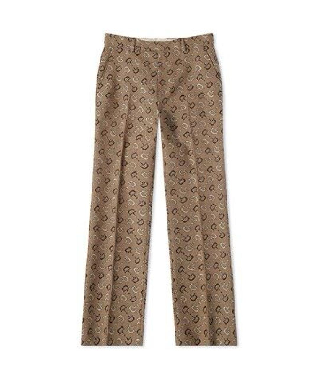 GUCCI Коричневые классические брюки, фото 8