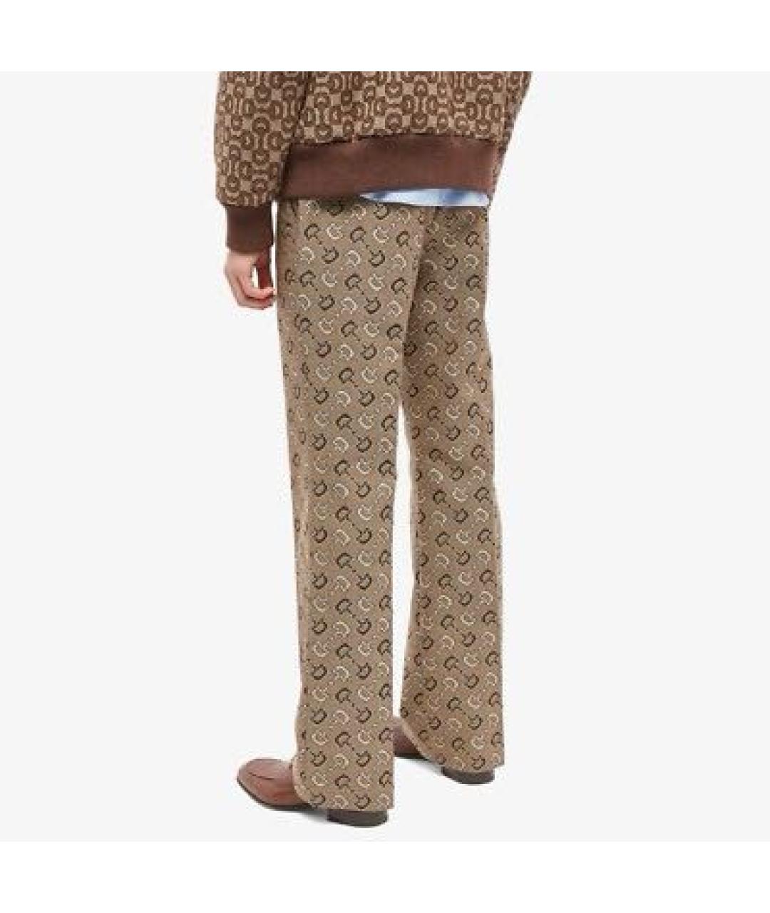 GUCCI Коричневые классические брюки, фото 4