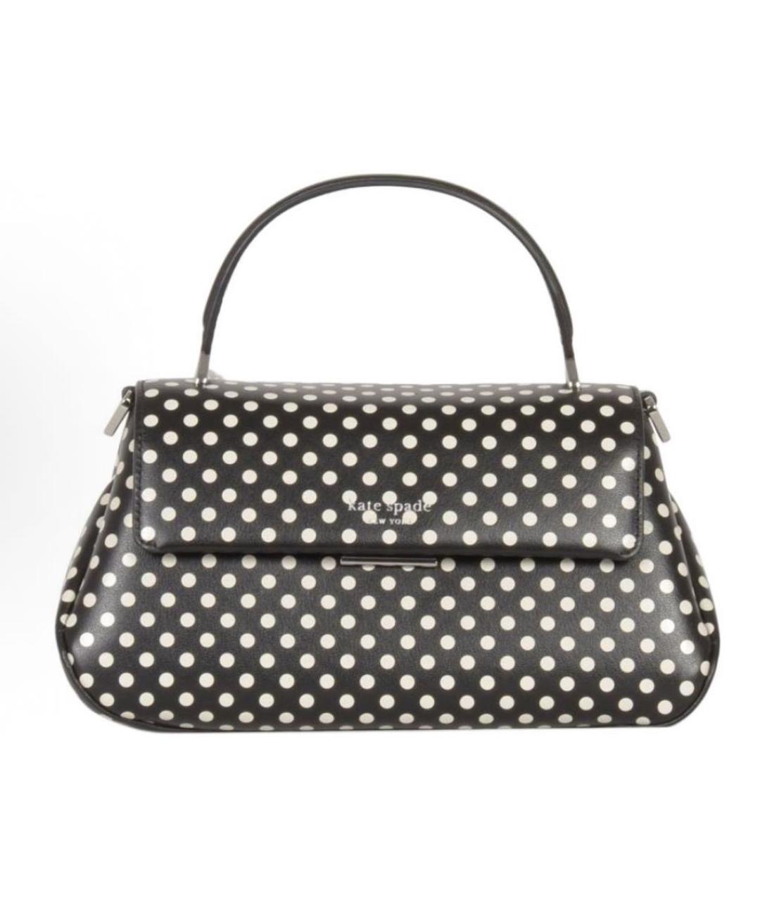 KATE SPADE Черная кожаная сумка с короткими ручками, фото 5