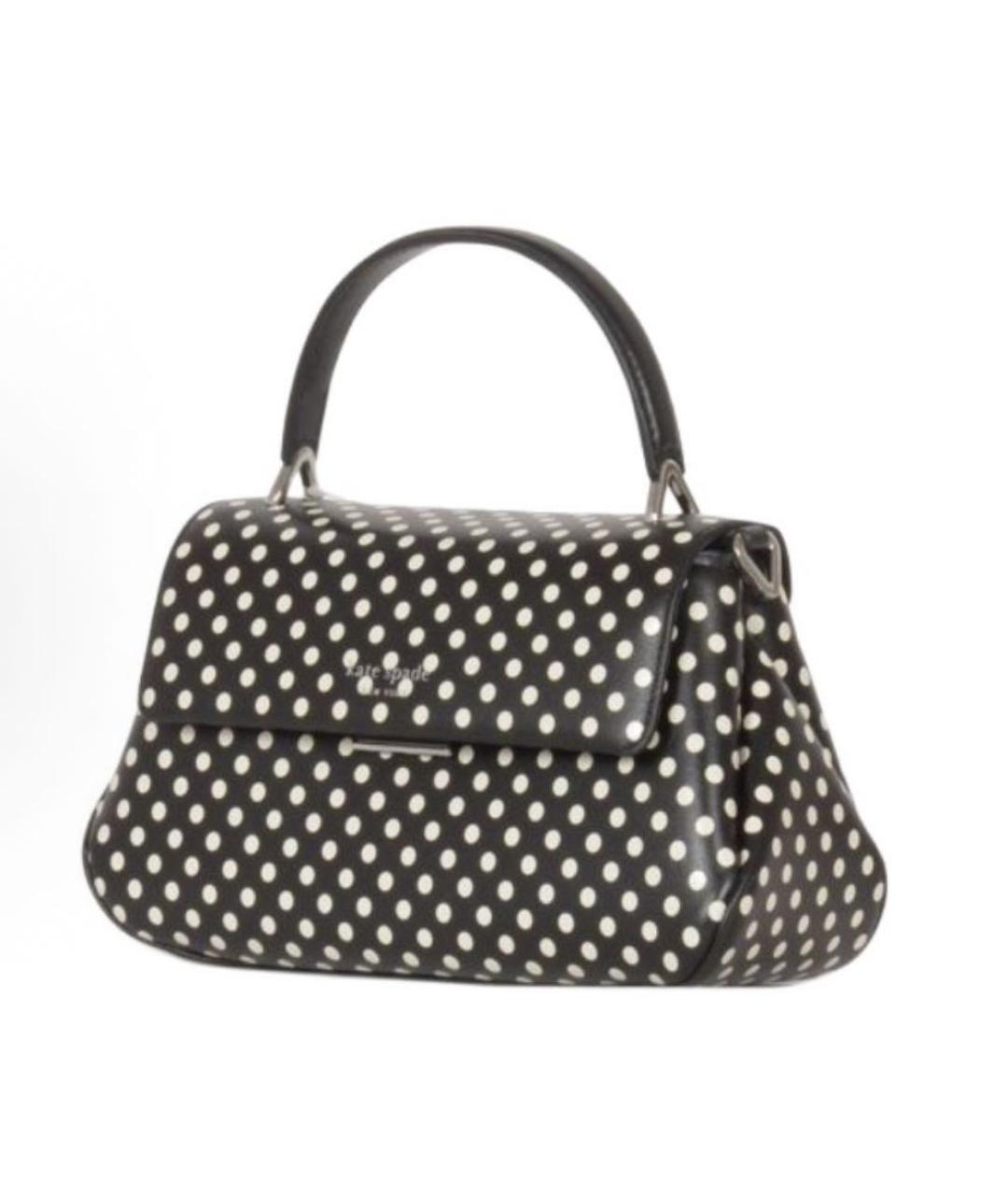 KATE SPADE Черная кожаная сумка с короткими ручками, фото 2