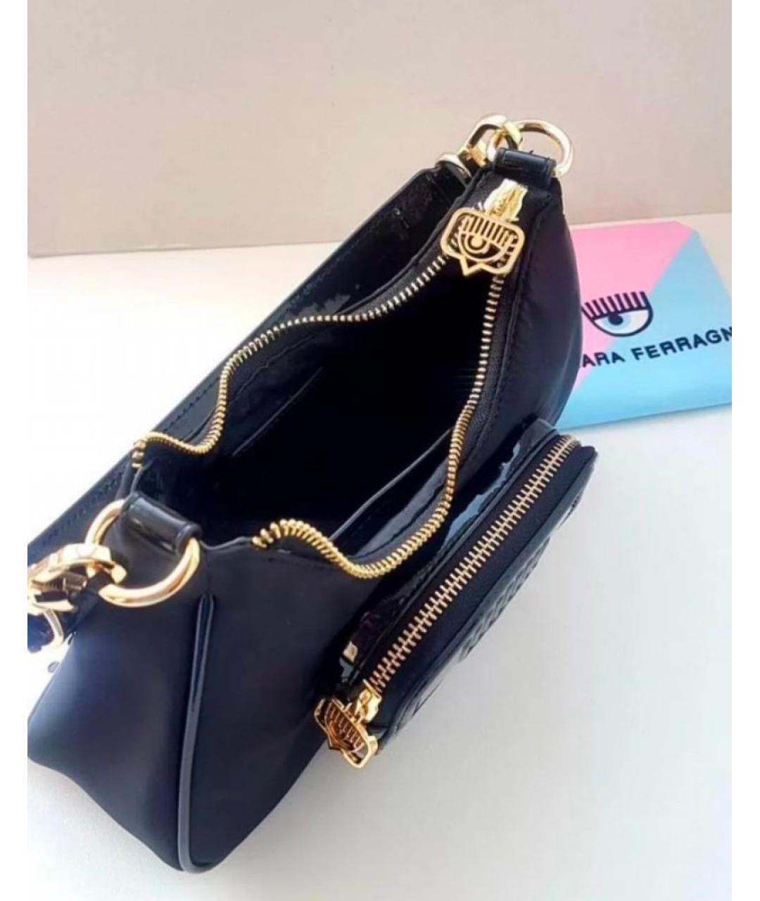 CHIARA FERRAGNI Черная сумка тоут из искусственной кожи, фото 6