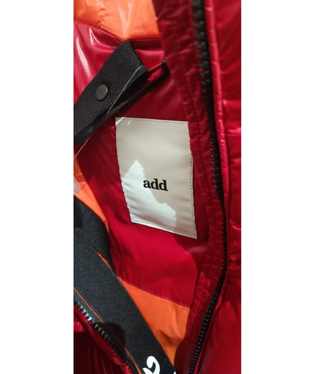 ADD Красный полиэстеровый пуховик, фото 4