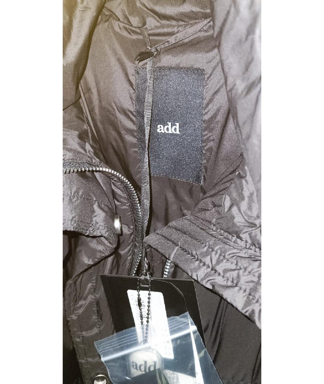 ADD Черный полиэстеровый пуховик, фото 4