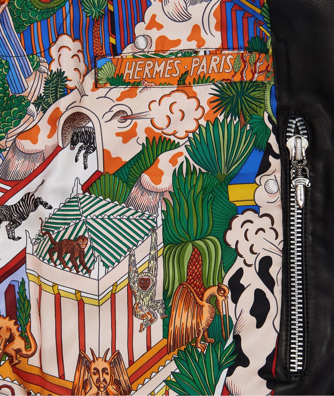 CHROME HEARTS Черная кожаная куртка, фото 4