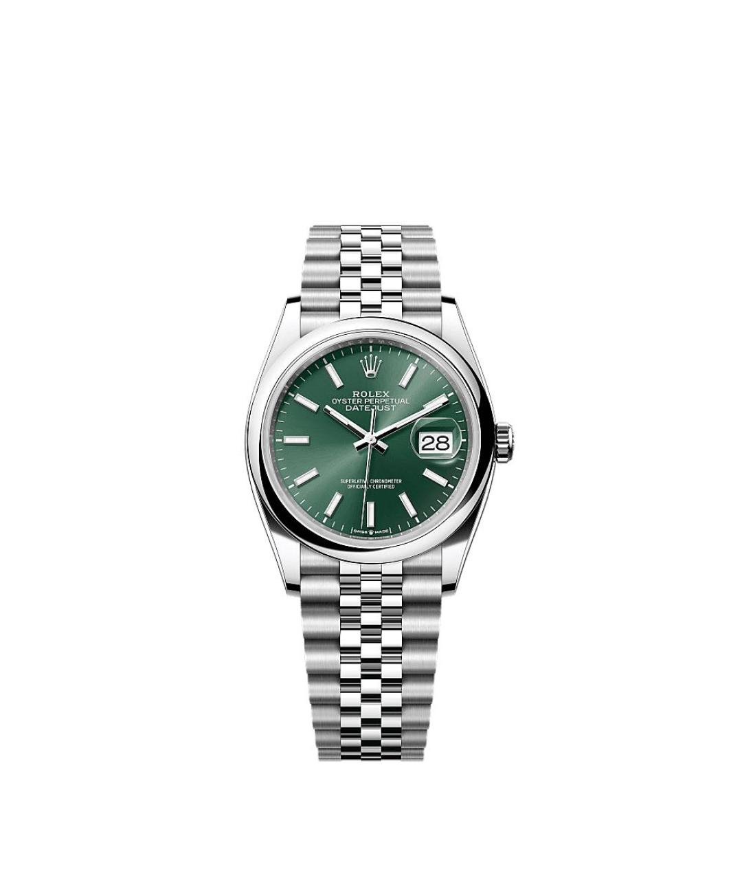 ROLEX Зеленые часы из белого золота, фото 2