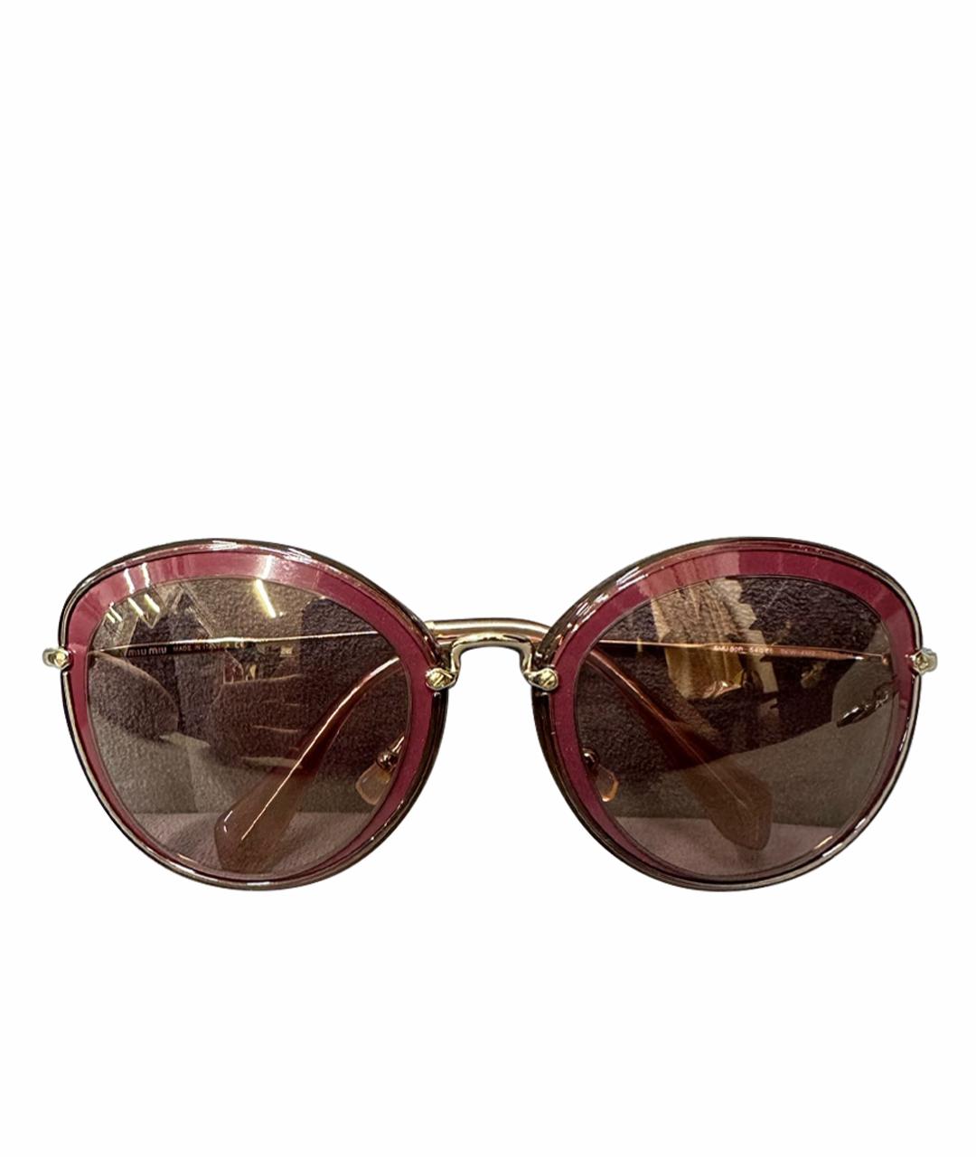 MIU MIU Фиолетовые металлические солнцезащитные очки, фото 1