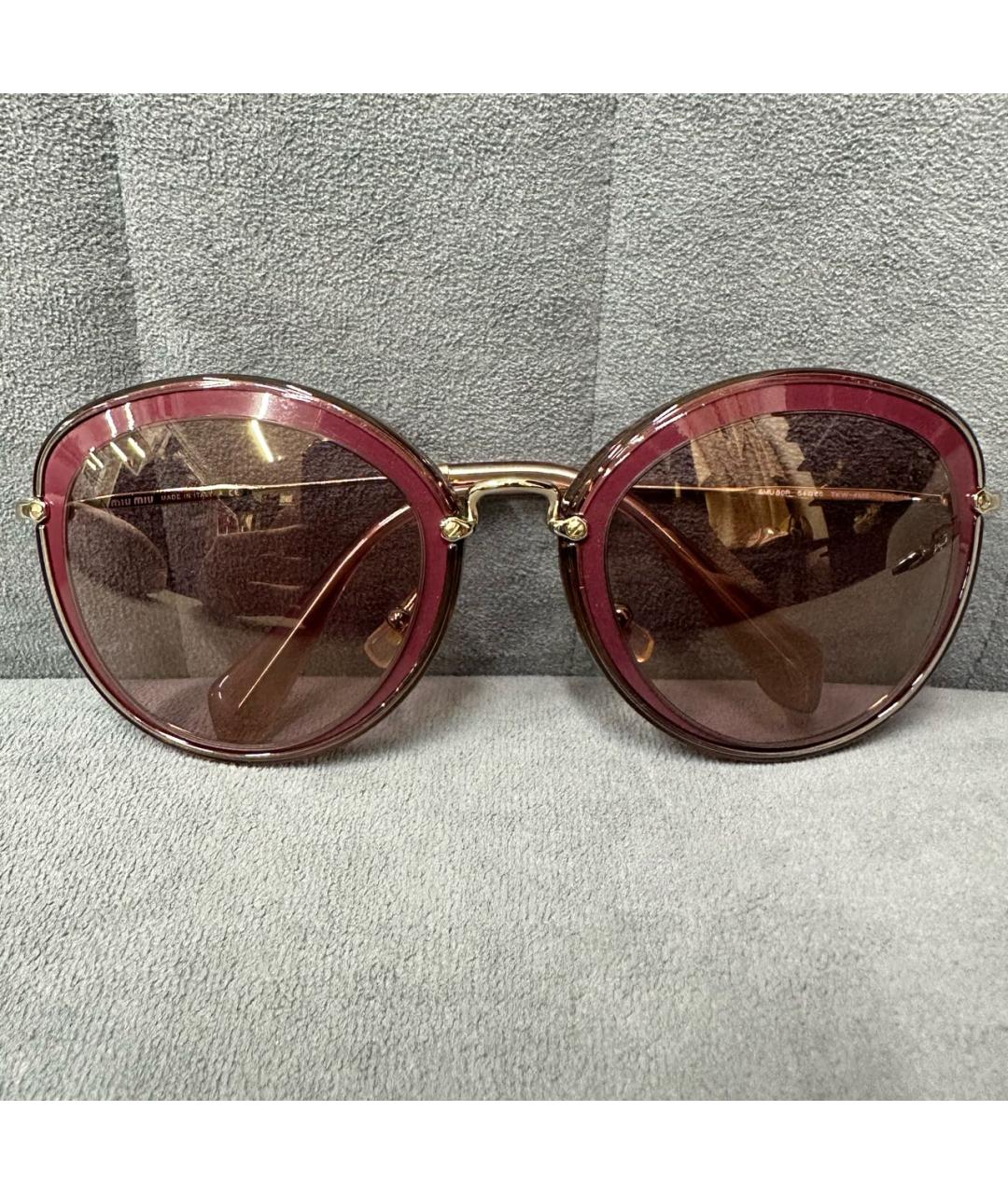 MIU MIU Фиолетовые металлические солнцезащитные очки, фото 6