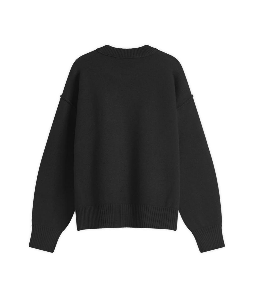 Ami Paris Черный шерстяной джемпер / свитер, фото 2