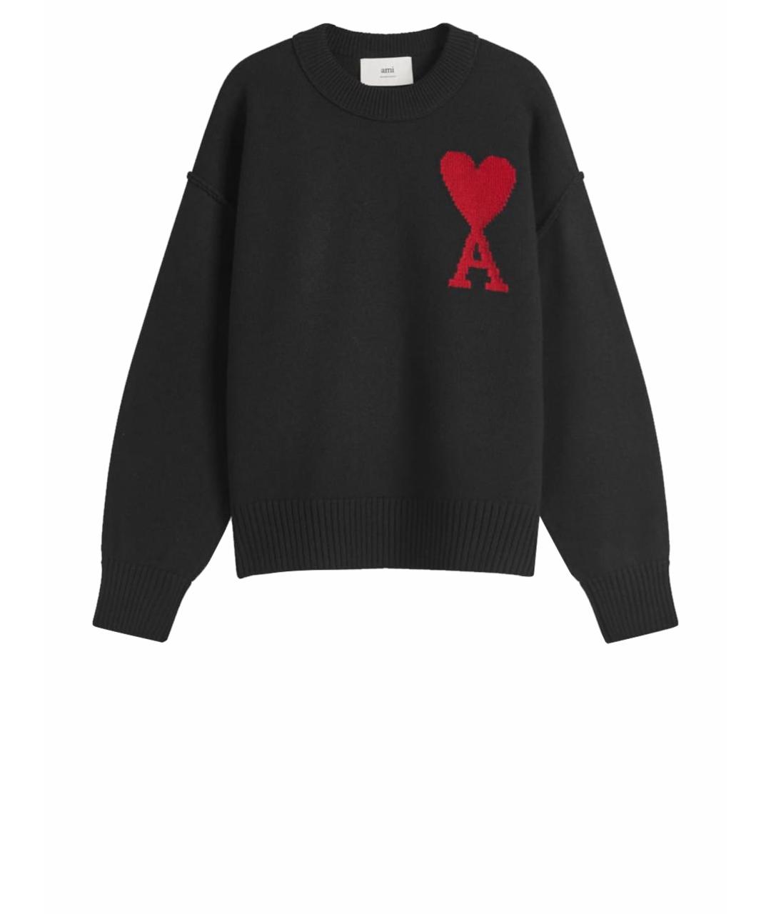 Ami Paris Черный шерстяной джемпер / свитер, фото 5