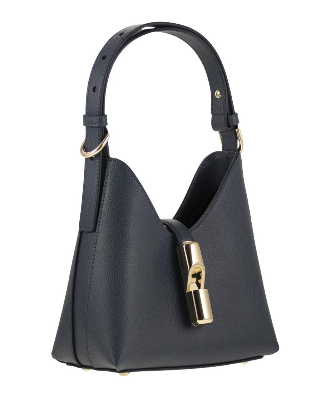FURLA Синяя кожаная сумка через плечо, фото 4