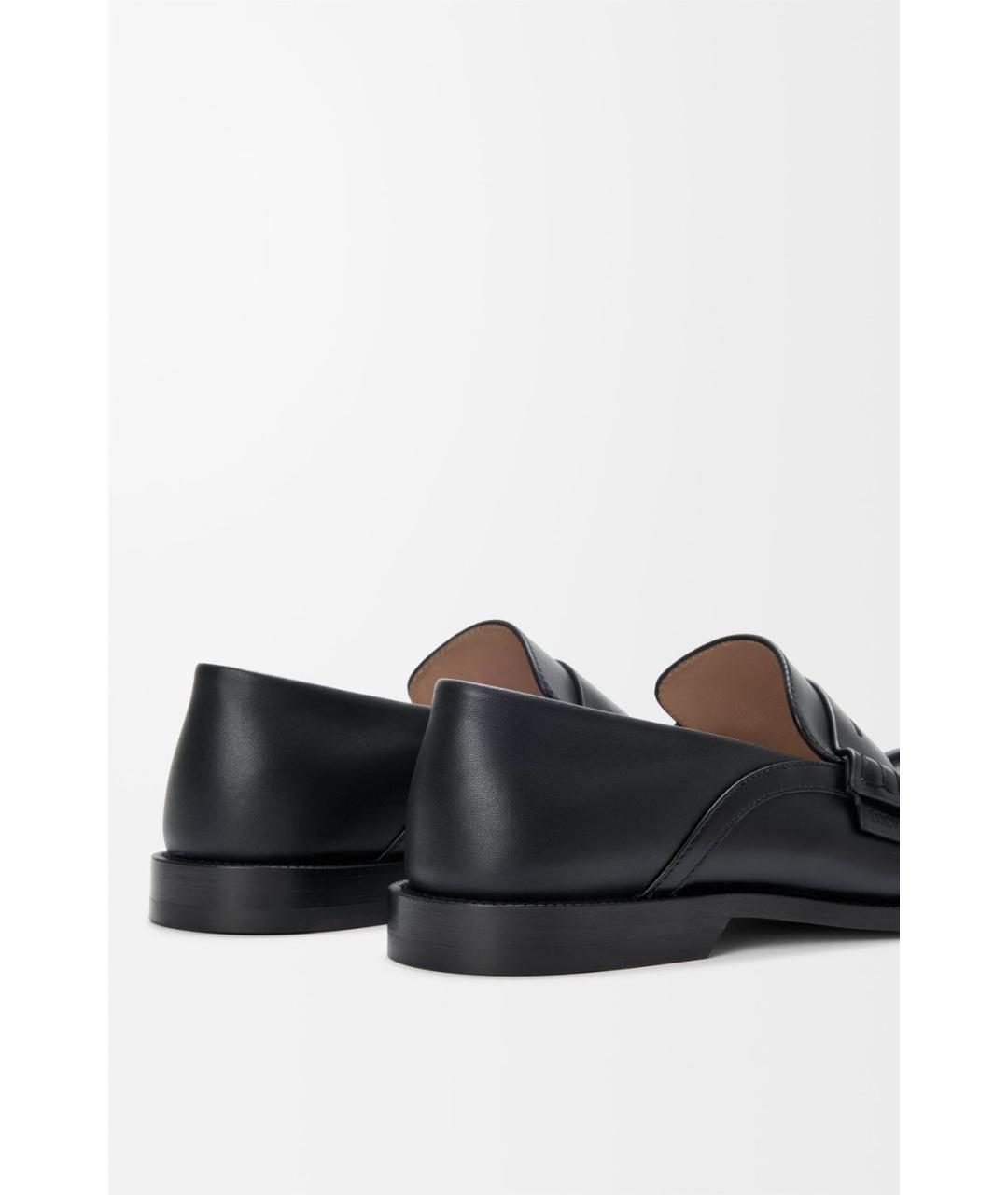LOEWE Черные кожаные лоферы, фото 4