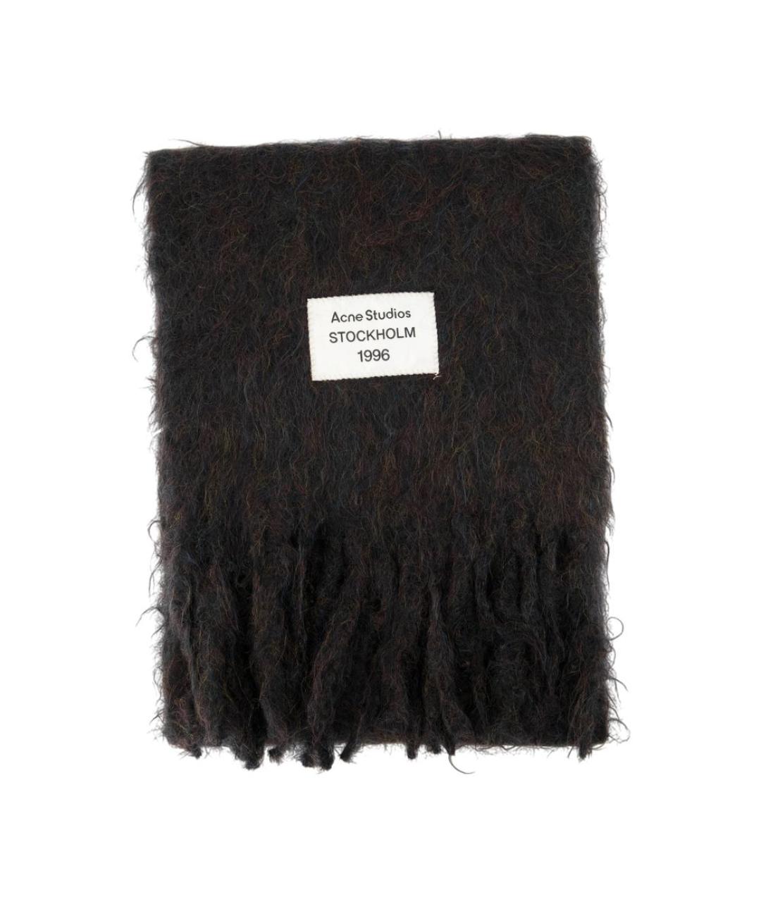 ACNE STUDIOS Черный шерстяной шарф, фото 1