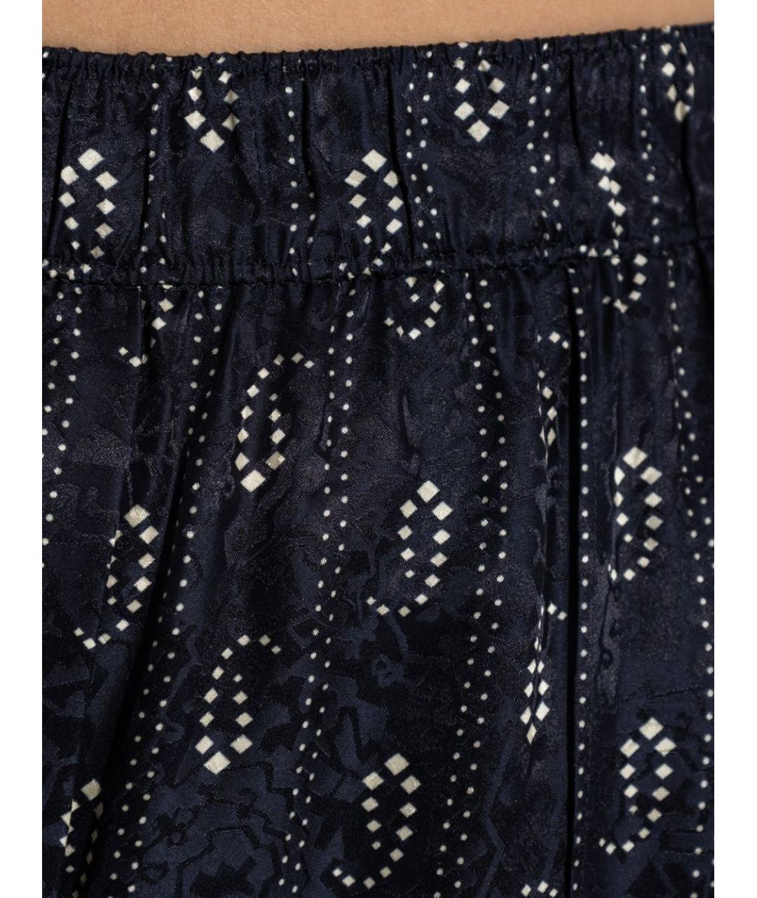 TORY BURCH Синие шелковые прямые брюки, фото 5