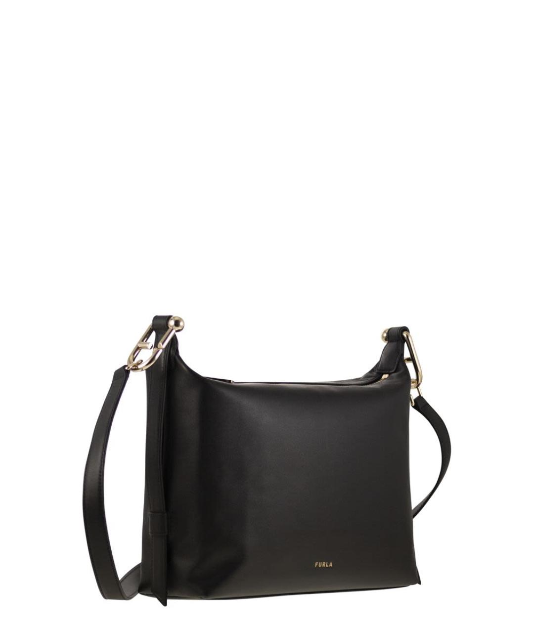 FURLA Черная синтетическая сумка через плечо, фото 4