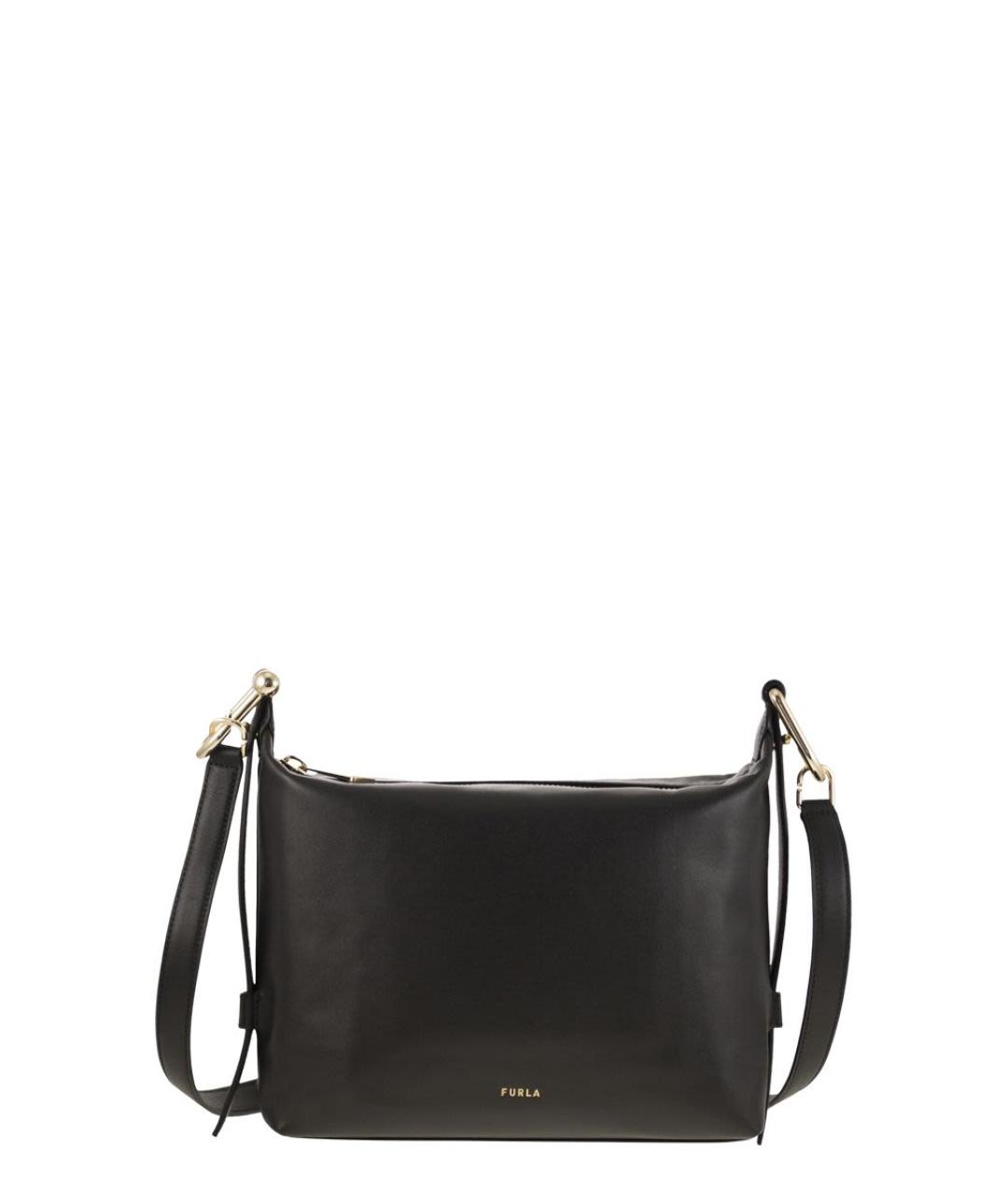 FURLA Черная синтетическая сумка через плечо, фото 1