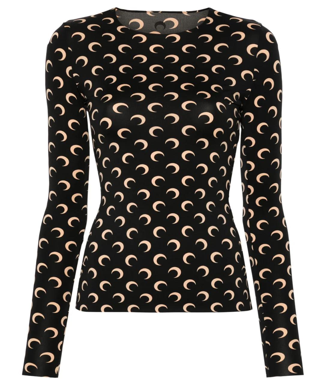 MARINE SERRE Черная полиамидовая водолазка, фото 1