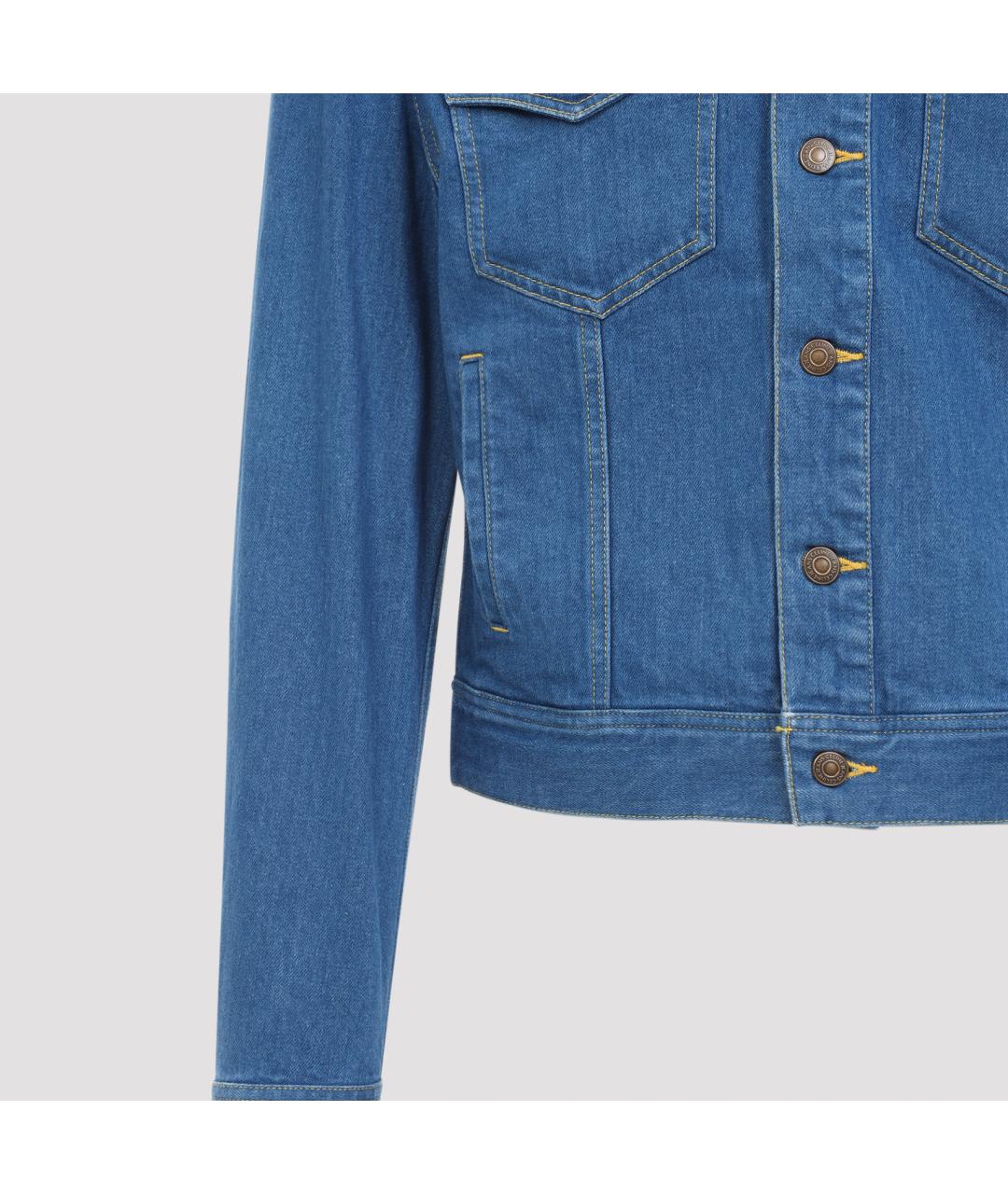 CELINE Синяя хлопковая куртка, фото 3