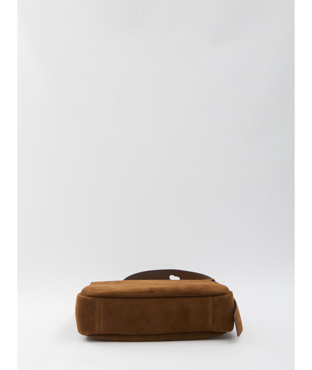 TORY BURCH Коричневая замшевая сумка через плечо, фото 3