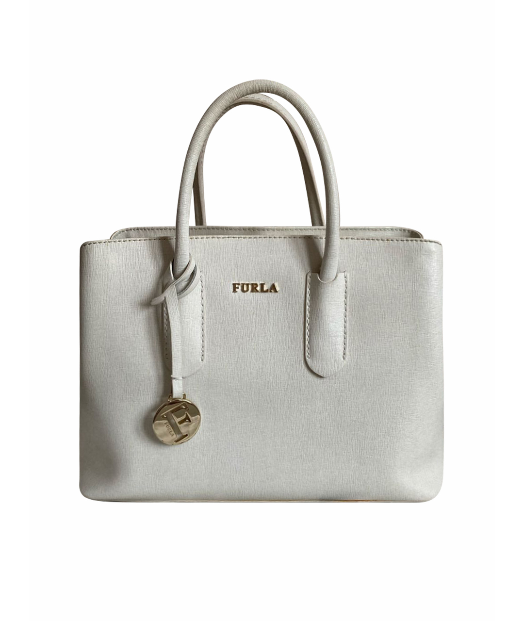 FURLA Белая кожаная сумка тоут, фото 1