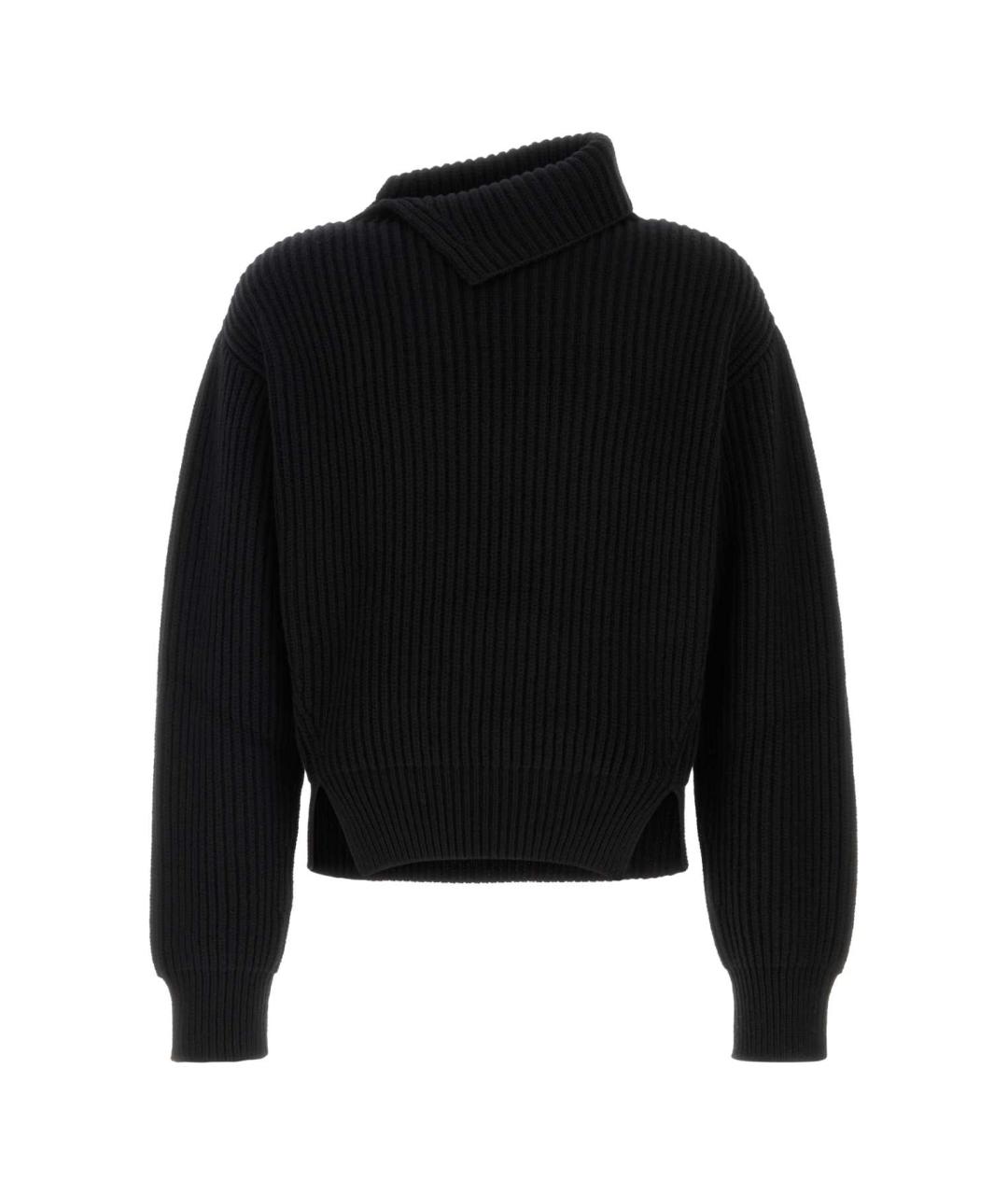 JIL SANDER Черный шерстяной джемпер / свитер, фото 1