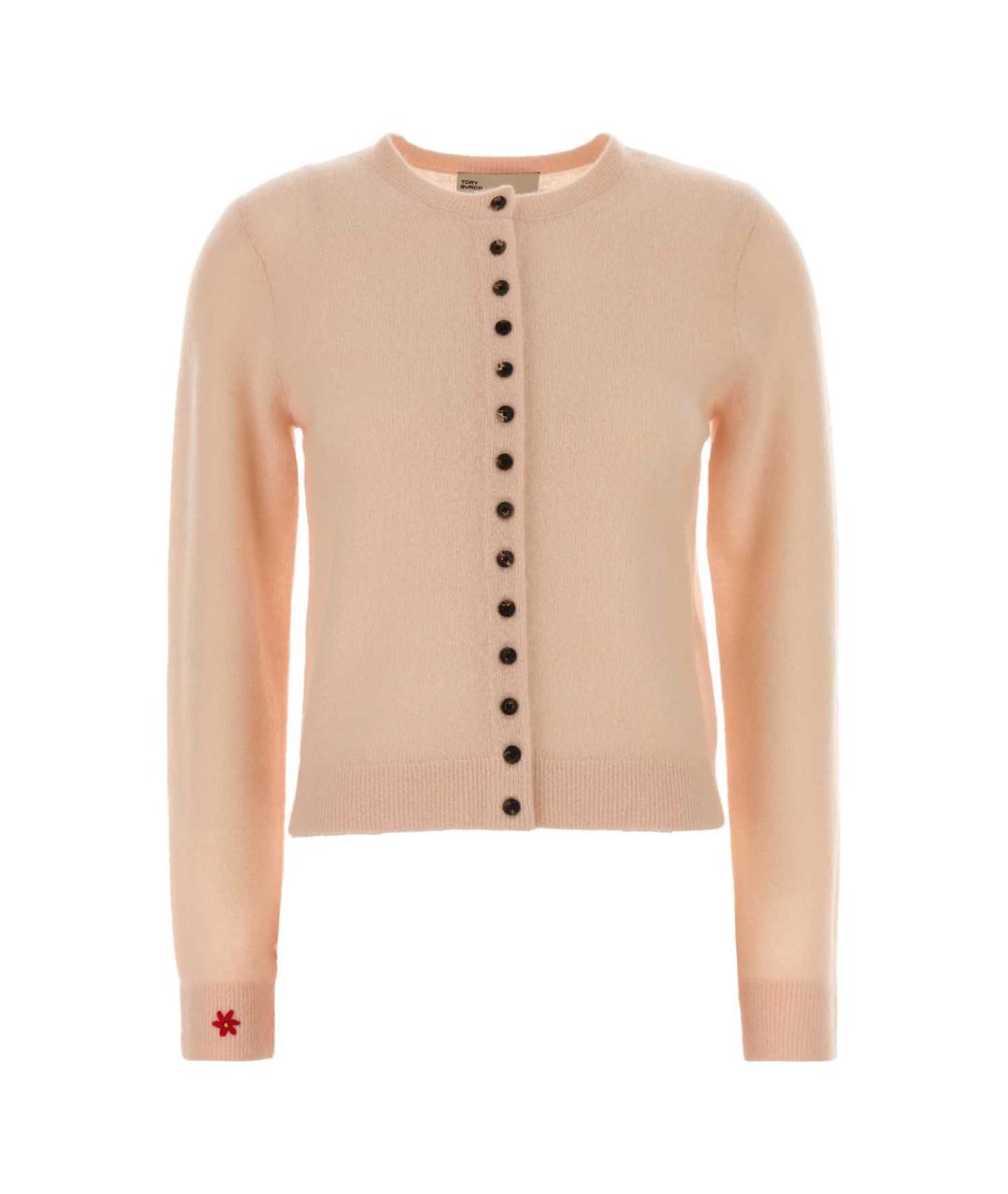 TORY BURCH Розовый кашемировый кардиган, фото 1