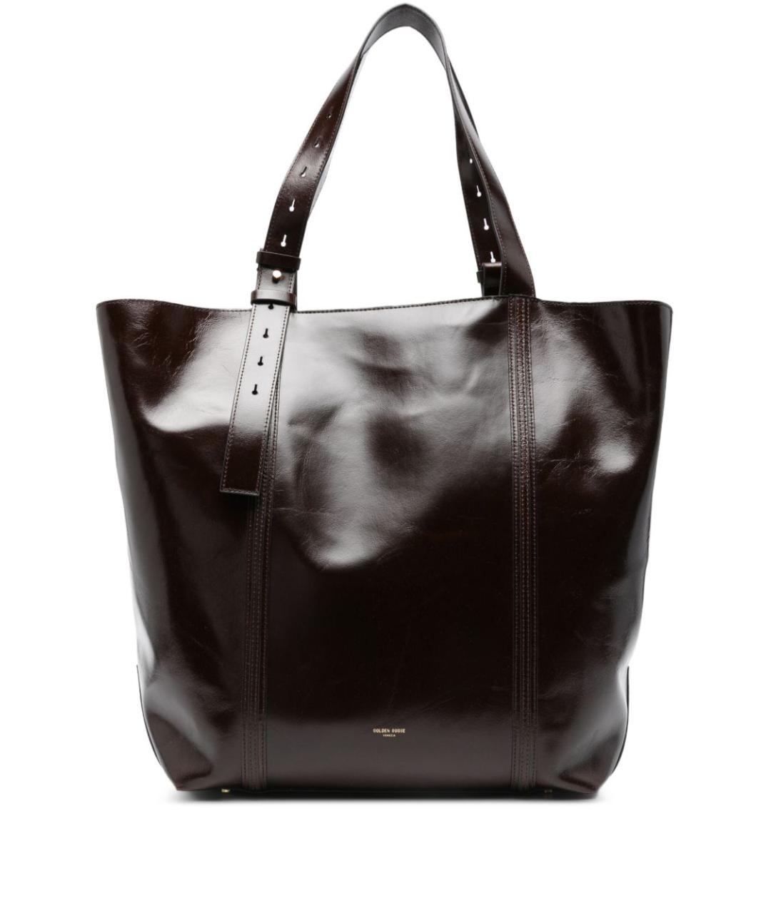 GOLDEN GOOSE DELUXE BRAND Коричневая кожаная сумка через плечо, фото 1