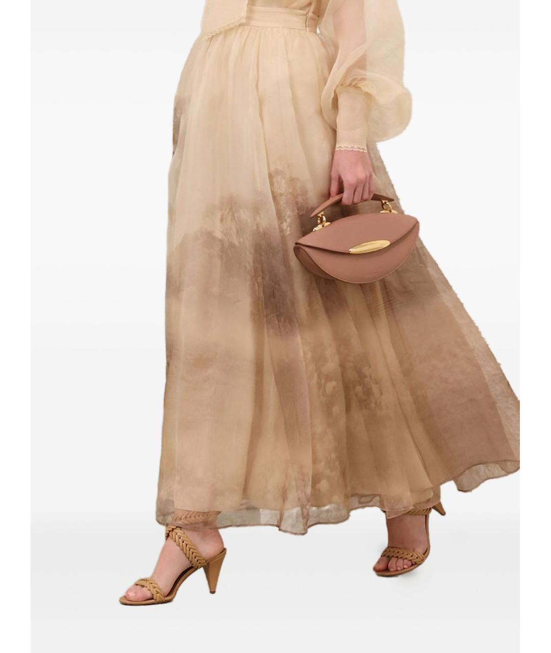 ZIMMERMANN Бежевая шелковая рубашка, фото 4