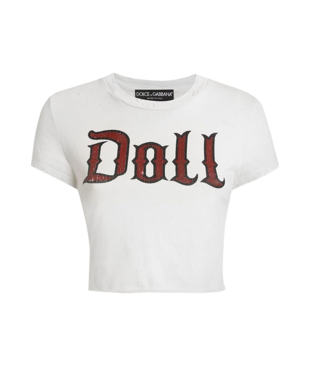 DOLCE&GABBANA Белая хлопковая футболка, фото 1