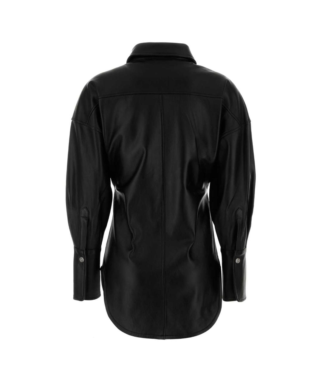 BLUMARINE Черная кожаная рубашка, фото 2