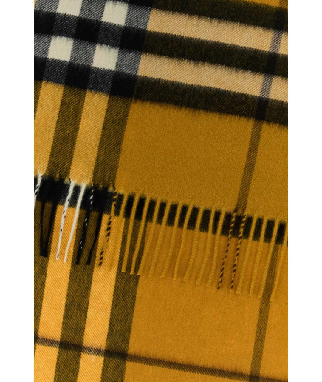 BURBERRY Желтый кашемировый шарф, фото 2
