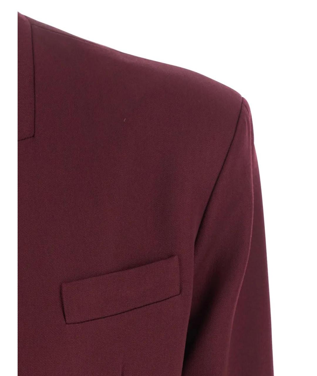 THE ATTICO Бордовый шерстяной жакет/пиджак, фото 3