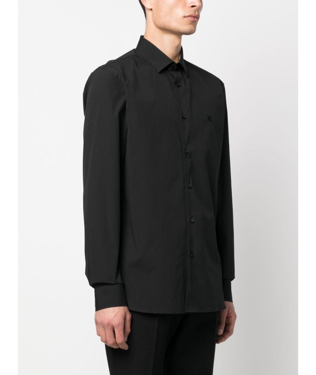 BURBERRY Черная хлопковая кэжуал рубашка, фото 3