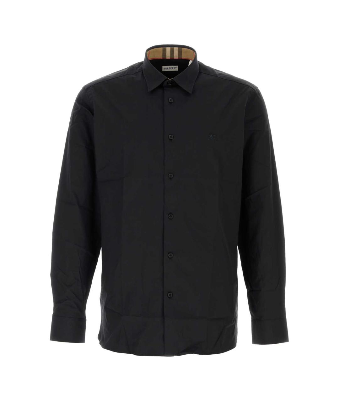 BURBERRY Черная хлопковая кэжуал рубашка, фото 1
