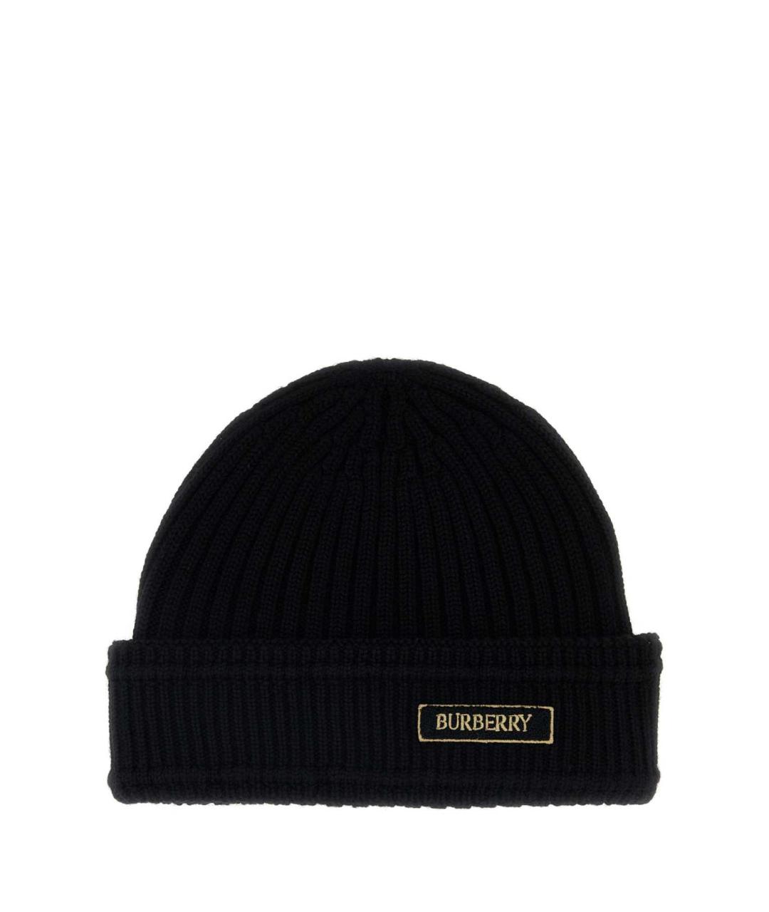 BURBERRY Черная шерстяная шапка, фото 1