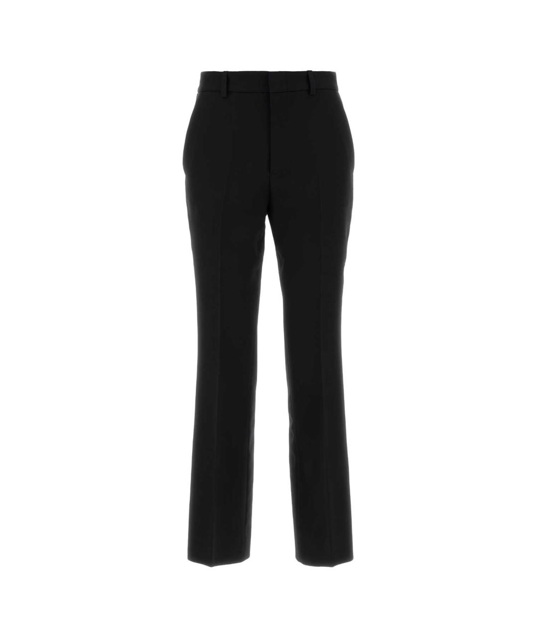 GUCCI Черные шерстяные прямые брюки, фото 1