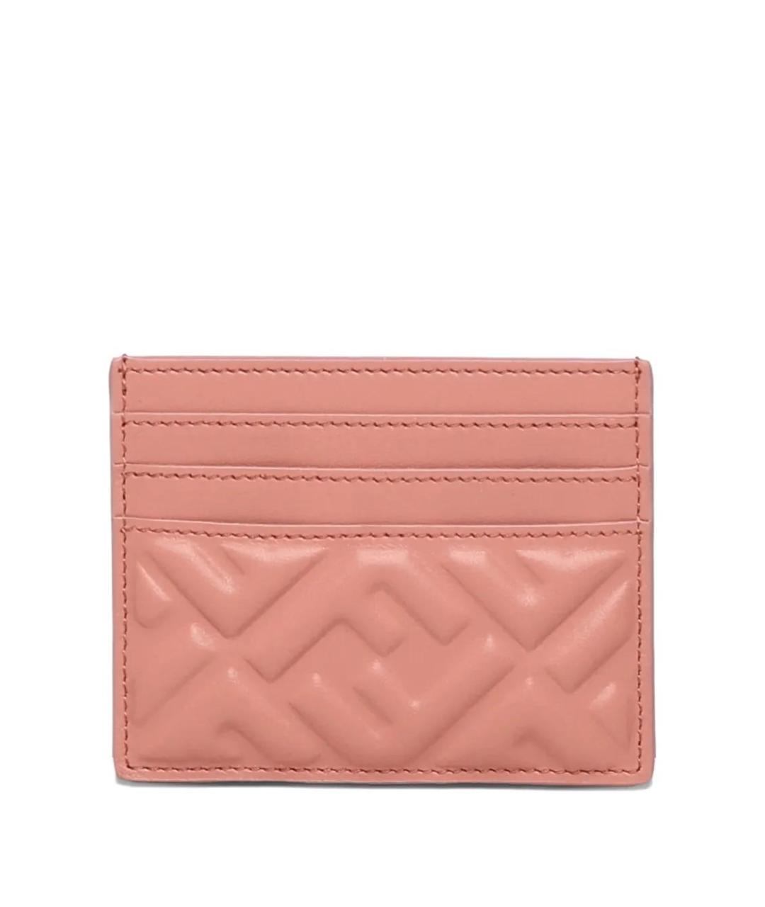 FENDI Розовый кожаный кардхолдер, фото 2