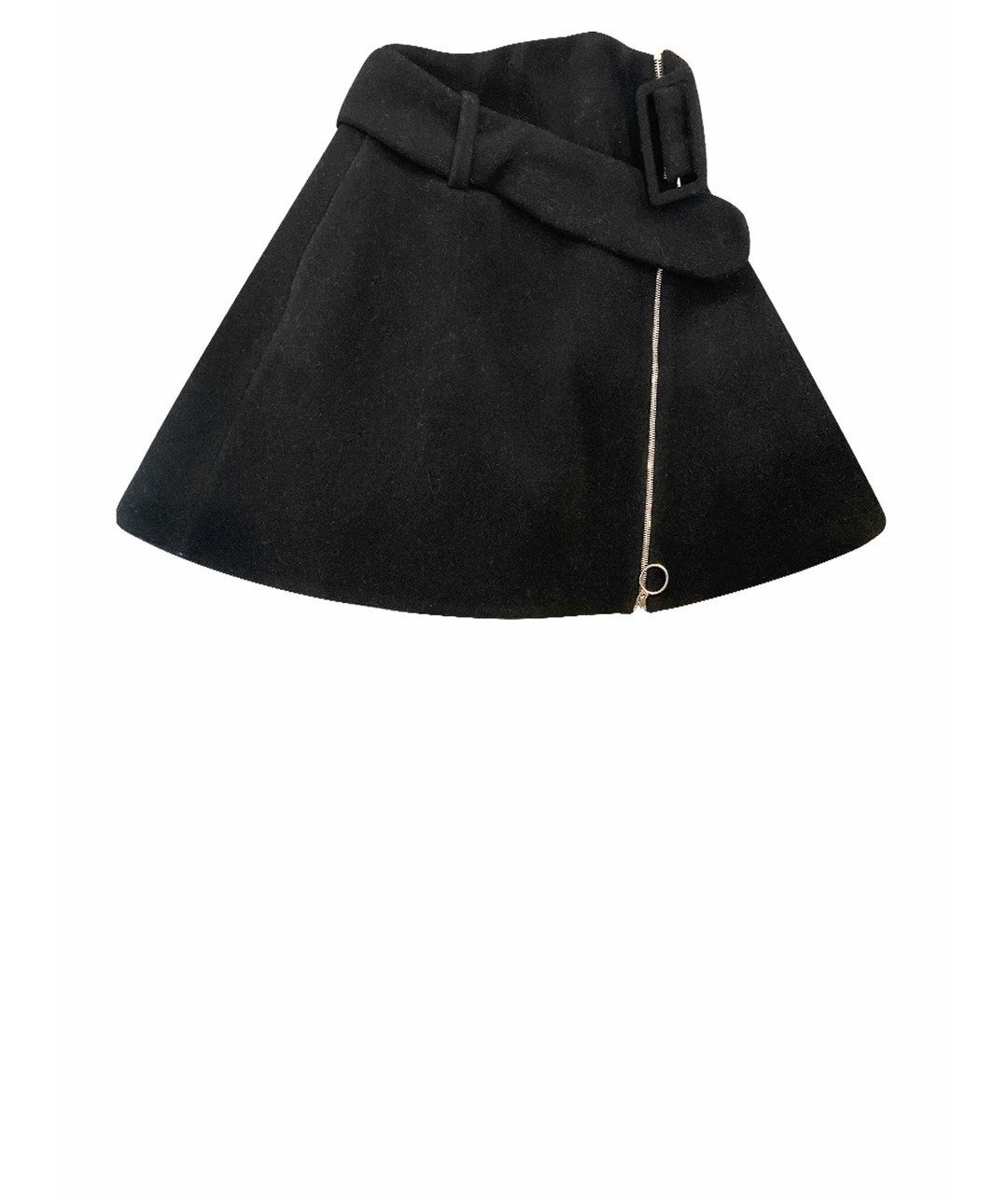 CARVEN Черная шерстяная юбка мини, фото 1